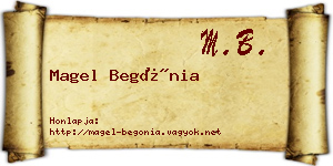 Magel Begónia névjegykártya